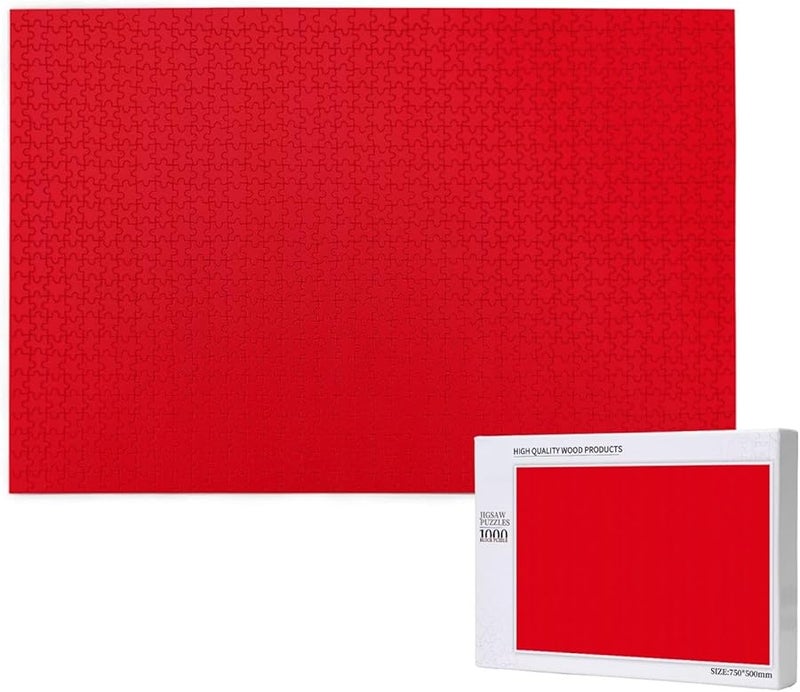 بازل فايا 1000 قطعة للبالغين ديكور المنزل اللون الأحمر 29.5 × 19.7 بوصة - Image 1